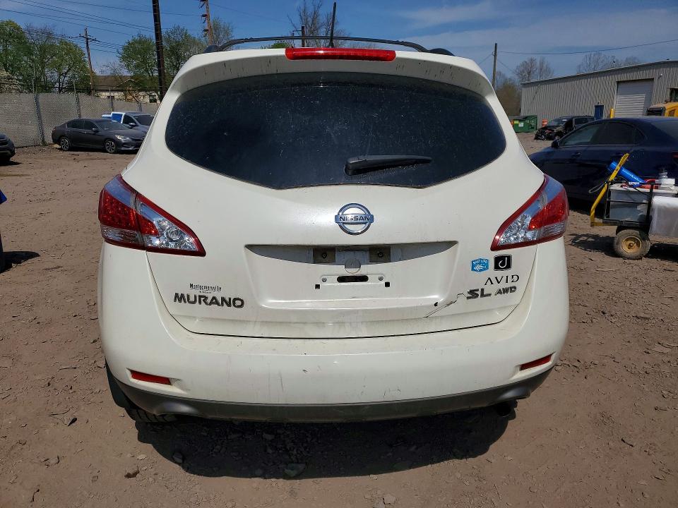 2012 Nissan Murano VIN JN8AZ1MW9CW219091 COPART salvage auction — FRONT END, Pa - Certificate Of Salvage, sold $875 on 2026-07-27 (photo 6)