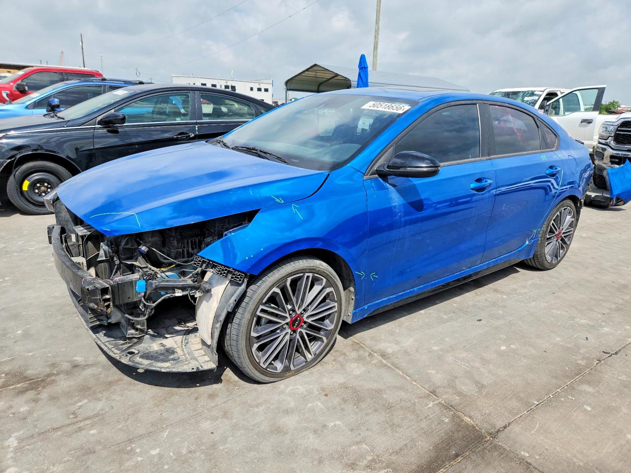 2023 Kia Forte VIN 3KPF44AC6PE526178 COPART salvage auction — Rear End, TX - SALVAGE VEHICLE TITLE, sold $3,050 on 2026-07-09 (photo 1)