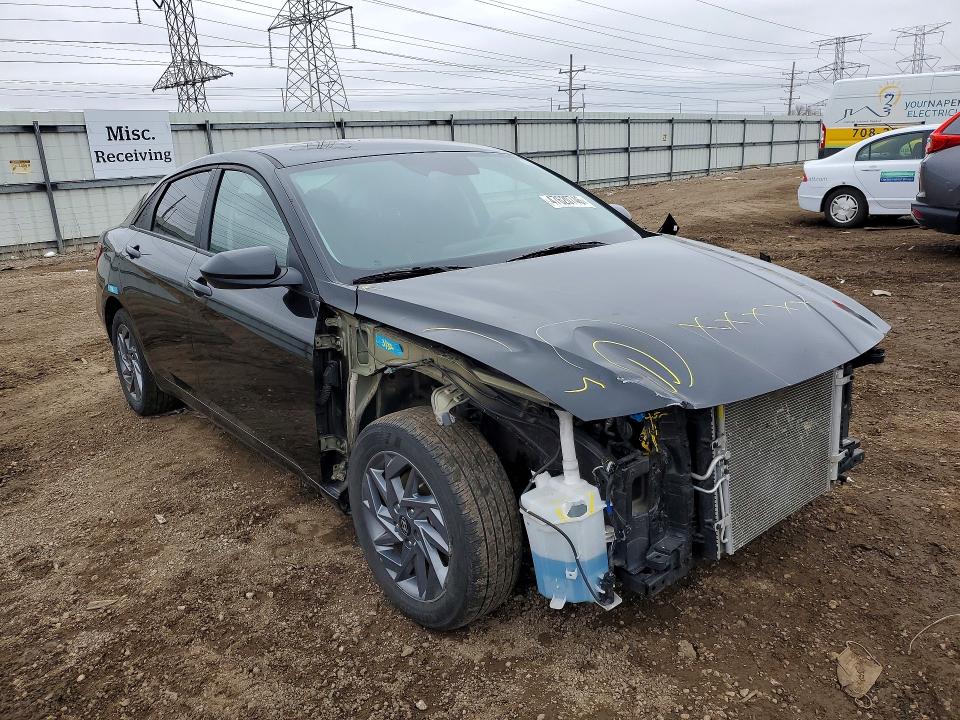2024 Hyundai Elantra VIN KMHLM4DJ7RU114039 COPART salvage auction — FRONT END, Il - Salvage Certificate, sold $5,500 on 2026-07-28 (photo 4)