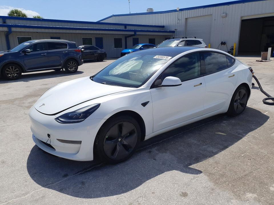 2021 Tesla Model 3 VIN 5YJ3E1EA9MF029719 COPART salvage auction — FRONT END, Fl - Certificate Of Destruction, sold $4,750 on 2026-07-15 (photo 1)
