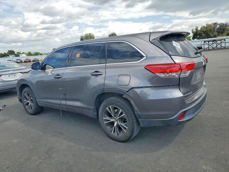 2018 Toyota Highlander VIN 5TDZARFHXJS036430 COPART salvage auction — FRONT END, Ca - Salvage Certificate, sold $6,100 on 2026-07-08 (photo 2)
