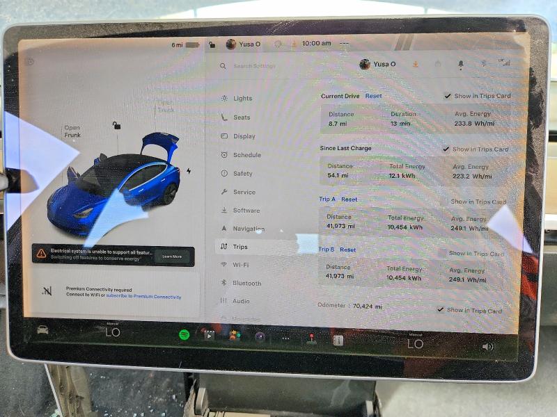 2020 Tesla Model 3 VIN 5YJ3E1EAXLF705917 COPART salvage auction — SIDE, Az - Cert Of Title - Salvage, sold $175 on 2026-07-28 (photo 9)
