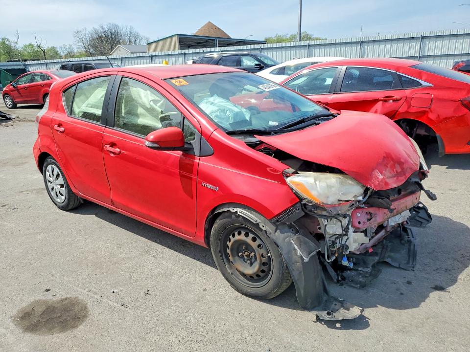 2013 Toyota Prius c VIN JTDKDTB3XD1549114 COPART salvage auction — FRONT END, Id - Salvage Certificate Of Title, sold $600 on 2026-07-07 (photo 4)