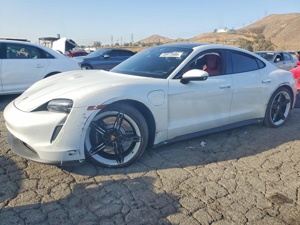 2021 Porsche Taycan VIN WP0AB2Y19MSA40873 COPART salvage auction — SIDE, Ca - Salvage Certificate, sold $30,500 on 2026-07-16 (photo 1)