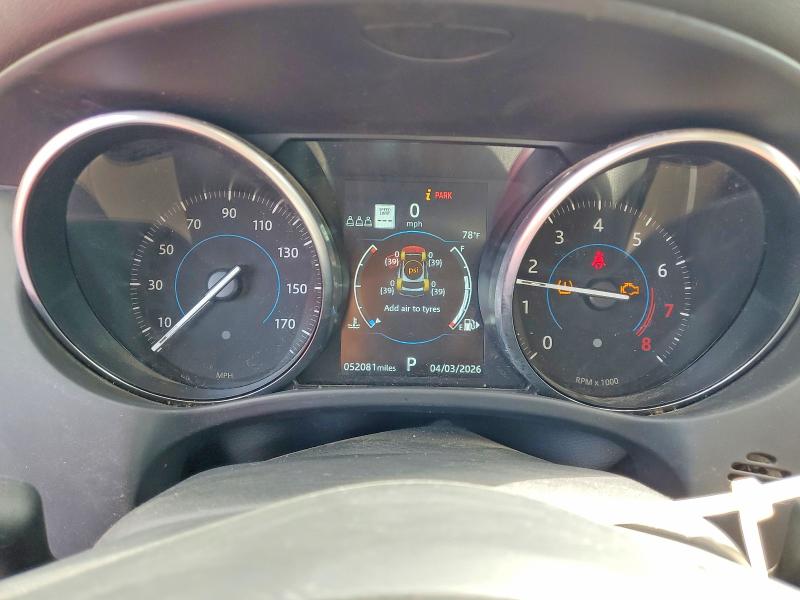 2020 Jaguar F-Pace VIN SADCJ2FX8LA633102 COPART salvage auction — FRONT END, Ca - Salvage Certificate, sold $5,600 on 2026-09-10 (photo 9)