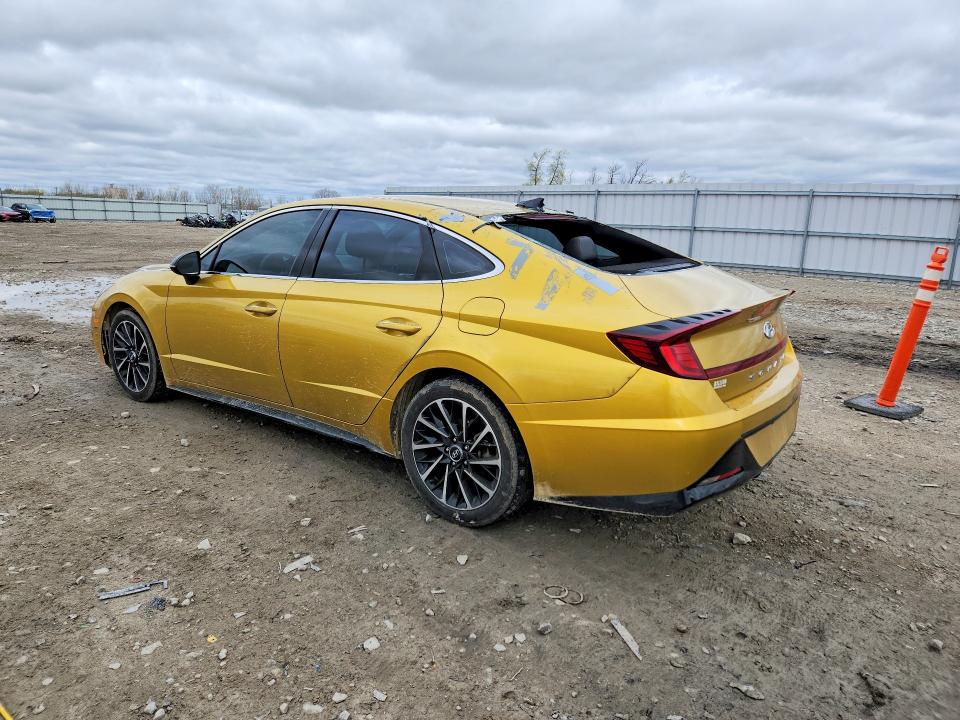2020 Hyundai Sonata VIN 5NPEJ4J2XLH018796 COPART salvage auction — HAIL, Sd - Cert Of Title-Salvage, sold $3,850 on 2026-07-06 (photo 2)