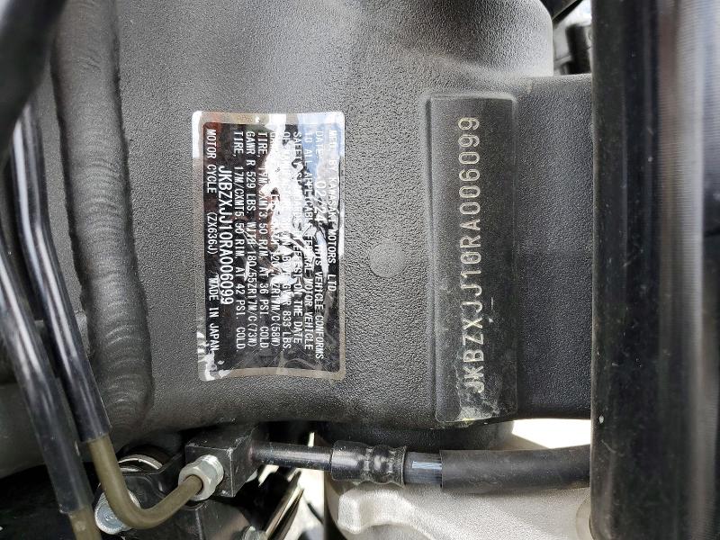 2024 Kawasaki Zx636 VIN JKBZXJJ10RA006099 COPART salvage auction — ALL OVER, Ca - Salvage Certificate, sold $225 on 2026-07-16 (photo 9)