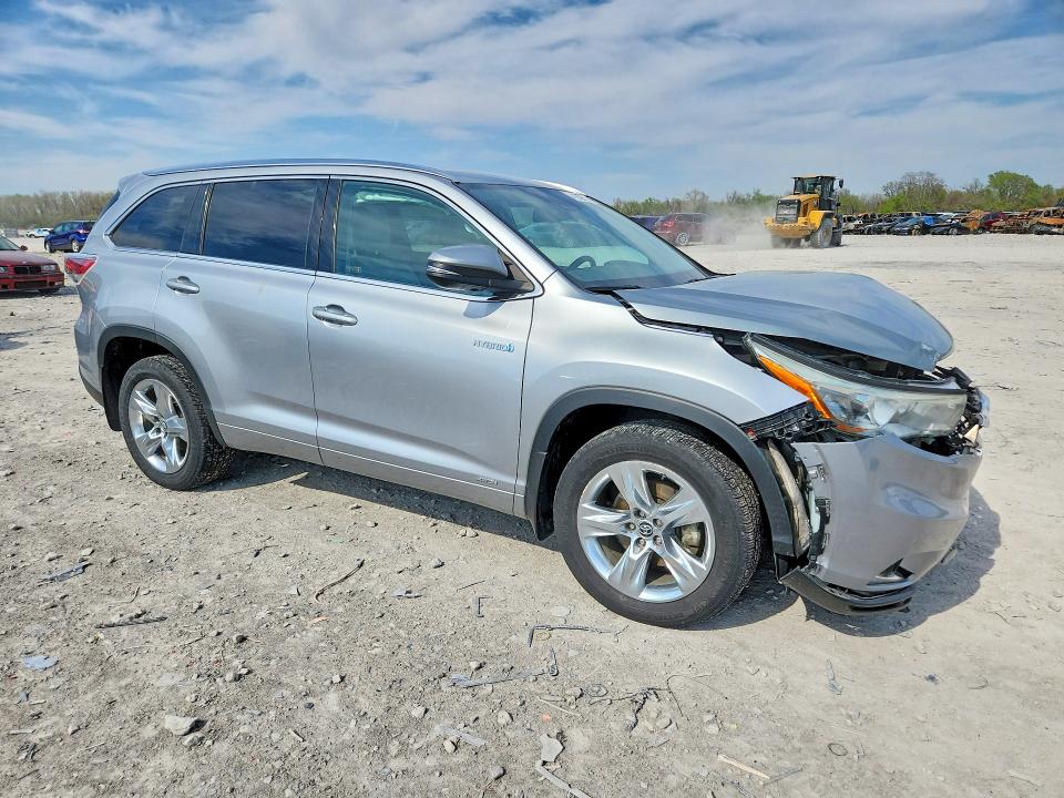 2016 Toyota Highlander VIN 5TDDCRFH6GS015667 COPART salvage auction — FRONT END, Il - Salvage Certificate, sold $6,200 on 2026-07-27 (photo 4)