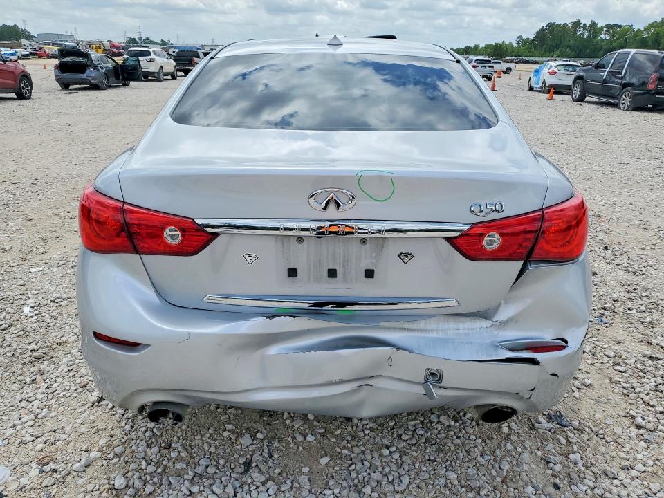2015 Infiniti Q50 VIN JN1BV7AP7FM356707 COPART salvage auction — REAR END, Tx - Certificate Of Title, sold $2,900 on 2026-07-02 (photo 6)
