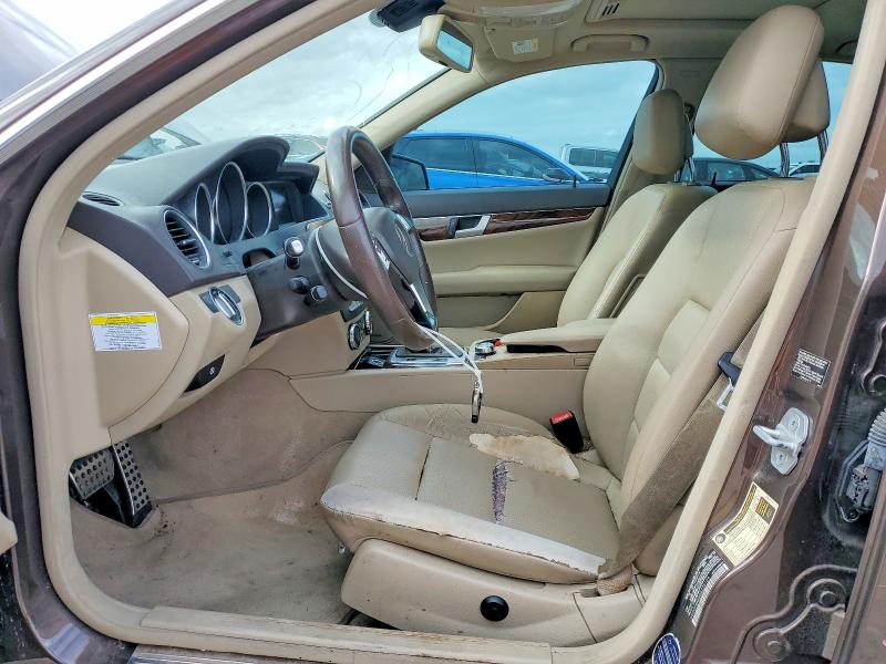 2013 Mercedes-benz C-klasse VIN WDDGF8AB3DA776169 COPART salvage auction — FRONT END, Tx - Salvage Vehicle Title, sold $1,300 on 2026-07-10 (photo 7)