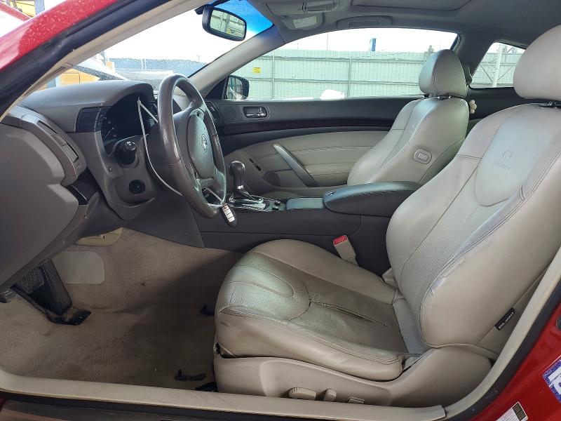 2012 Infiniti G37 VIN JN1CV6EK7CM423783 COPART salvage auction — REAR END, Tx - Salvage Vehicle Title, sold $125 on 2026-07-31 (photo 7)