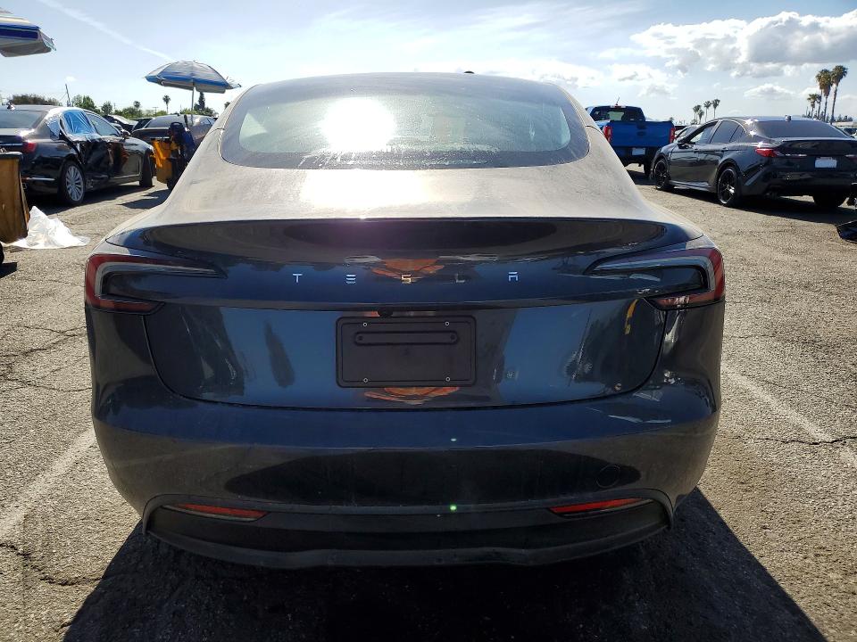 2025 Tesla Model 3 VIN 5YJ3E1EA9SF983285 COPART salvage auction — REAR END, Ca - Salvage Certificate, sold $11,000 on 2026-07-10 (photo 6)