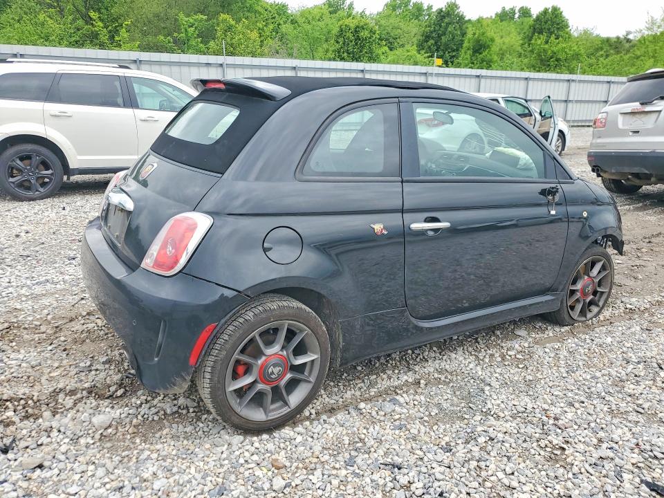 2013 Fiat 500 VIN 3C3CFFJH1DT672245 COPART salvage auction — FRONT END, Salvage Title, sold $100 on 2026-08-03 (photo 3)