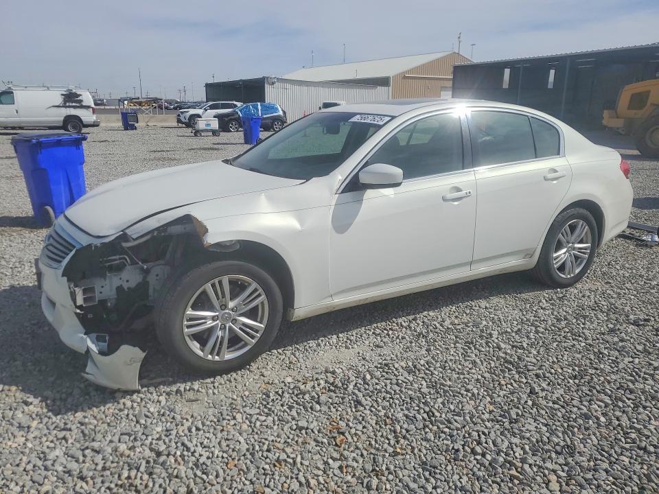 2013 Infiniti G VIN JN1CV6AR6DM765875 COPART salvage auction — FRONT END, Salvage Title, sold $350 on 2026-07-23 (photo 1)