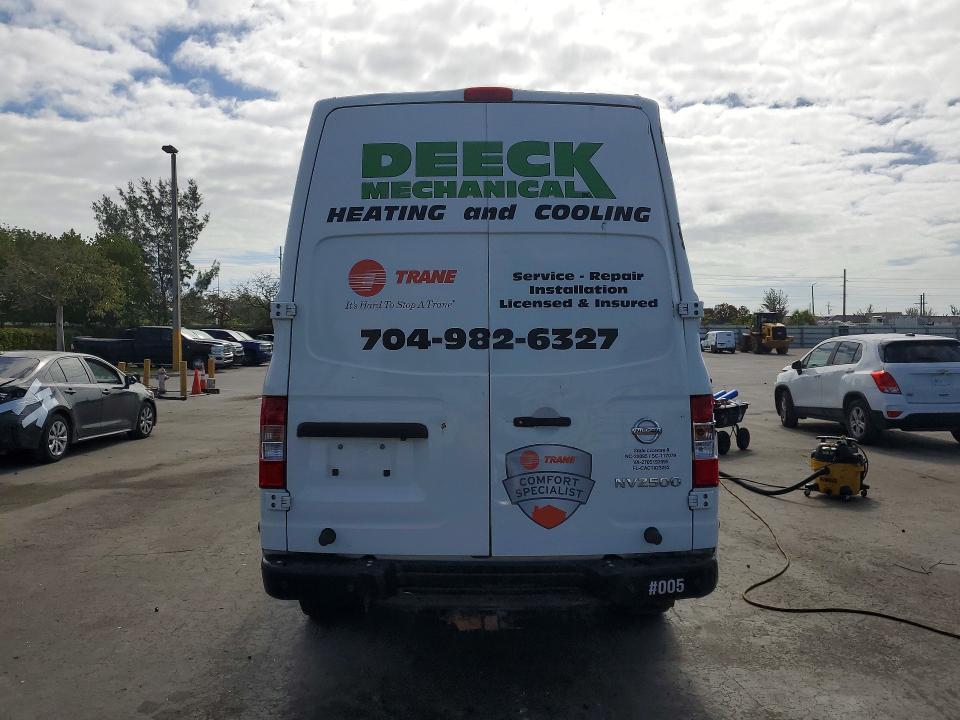 2019 Nissan Nv 2500 VIN 1N6AF0LYXKN811327 COPART salvage auction — MECHANICAL, Nc - Salvage Certificate Of Title, sold $3,450 on 2026-07-30 (photo 6)