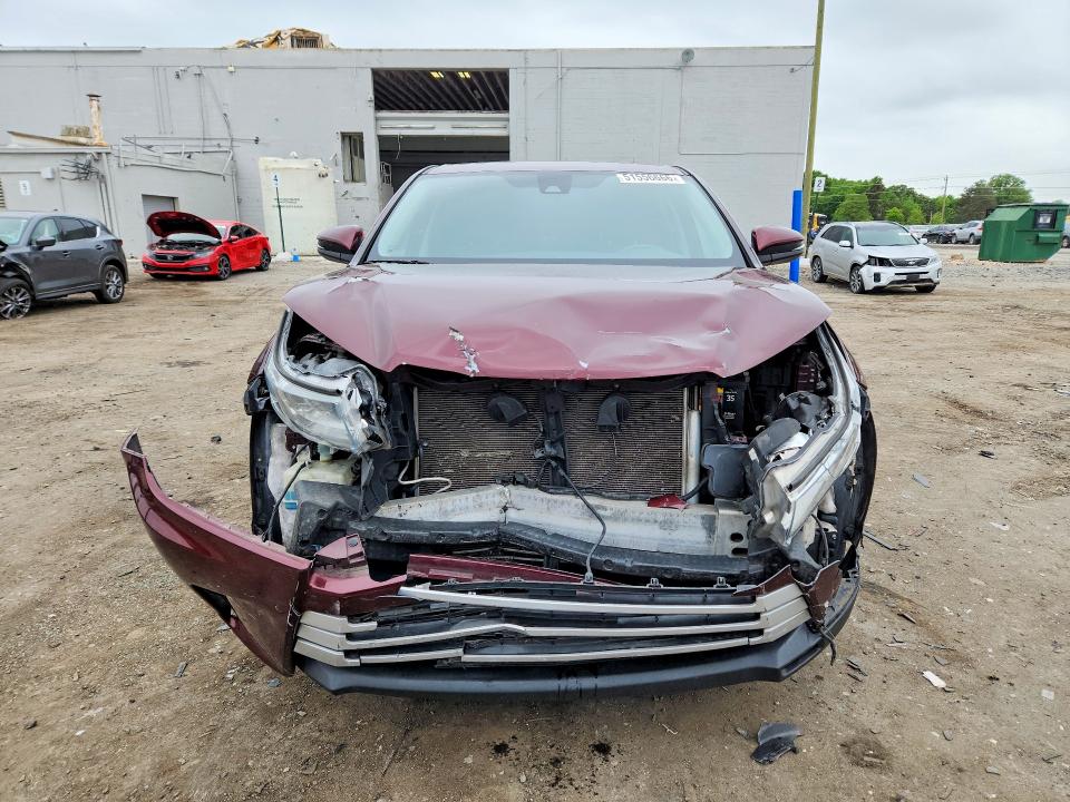 2018 Toyota Highlander VIN 5TDBZRFH0JS800148 COPART salvage auction — FRONT END, Salvage Title, sold $2,950 on 2026-07-22 (photo 5)