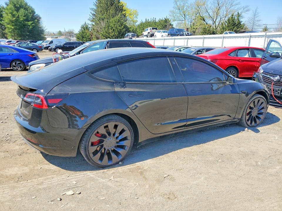 2023 Tesla VIN 5YJ3E1EC8PF701565 COPART salvage auction — FRONT END, Md - Cert Of Salvage > 75% Damage, sold $13,100 on 2026-07-06 (photo 3)