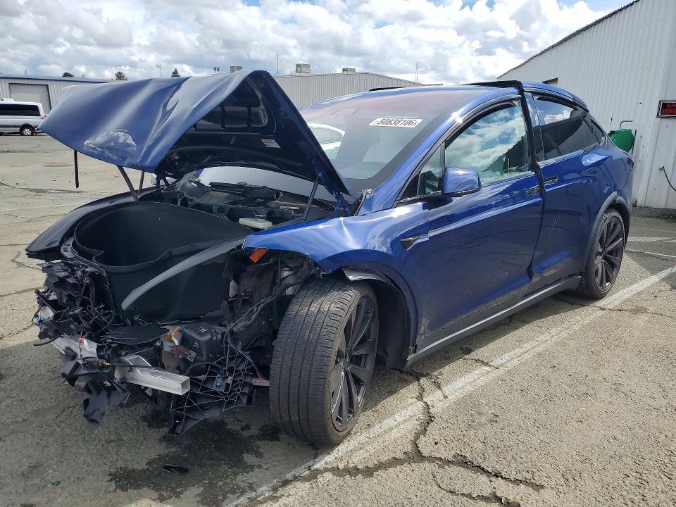 2023 Tesla Model x VIN 7SAXCBE53PF366359 COPART salvage auction — FRONT END, Ca - Salvage Certificate, sold $23,500 on 2026-07-06 (photo 1)