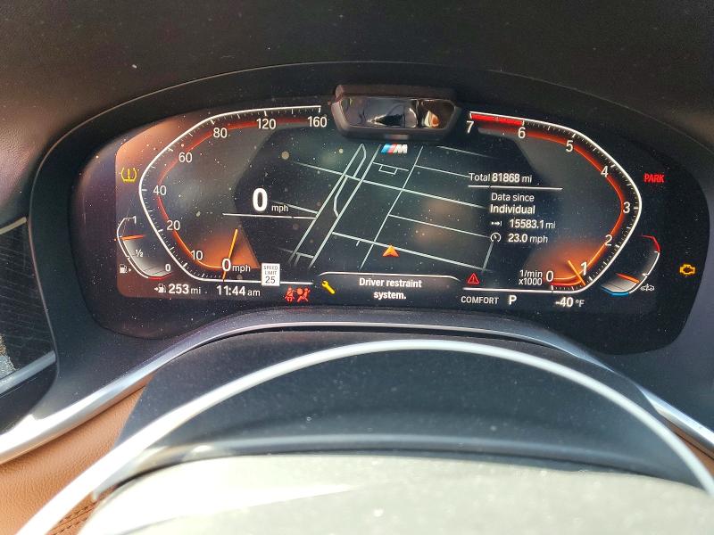 2020 BMW 7er VIN WBA7U2C00LGJ59765 COPART salvage auction — FRONT END, Ca - Salvage Certificate, sold $12,100 on 2026-07-10 (photo 9)