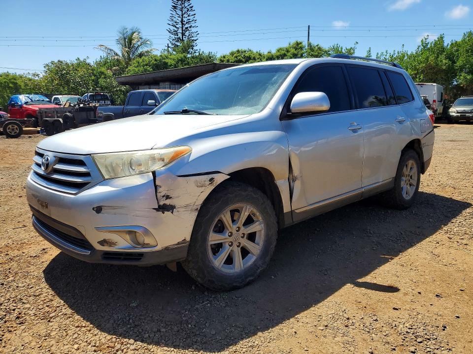 2013 Toyota Highlander VIN 5TDZK3EH1DS107773 COPART salvage auction — FRONT END, HI - CERTIFICATE OF SALVAGE, sold $450 on 2026-07-27 (photo 1)