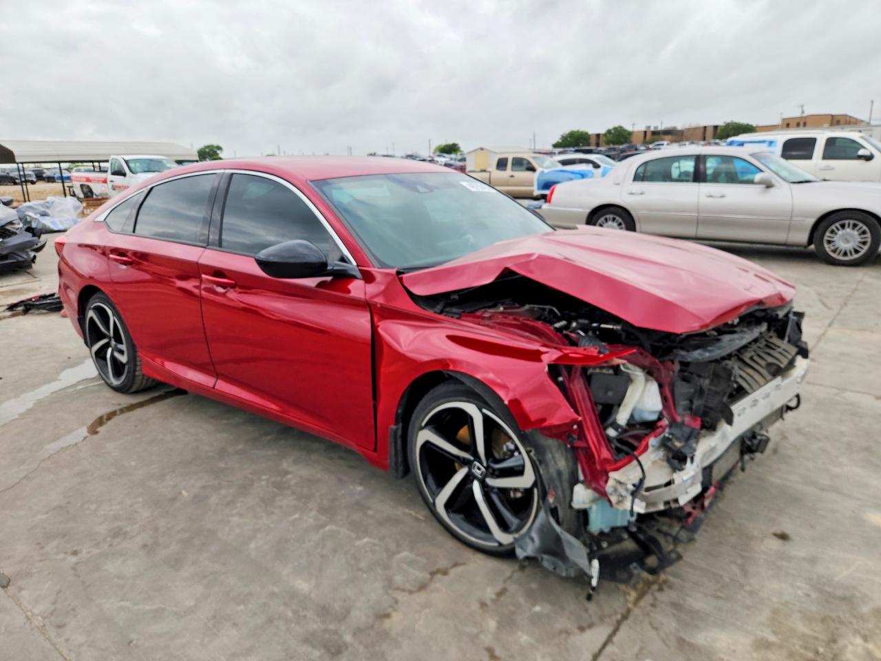 2021 Honda Accord VIN 1HGCV1F31MA063390 COPART salvage auction — Front End, TX - CERTIFICATE OF TITLE, sold $6,000 on 2026-07-09 (photo 4)