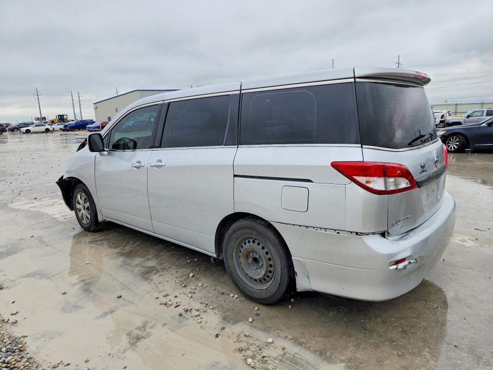 2014 Nissan Quest VIN JN8AE2KP7E9105377 COPART salvage auction — FRONT END, TX - CERTIFICATE OF TITLE, sold $525 on 2026-07-24 (photo 2)