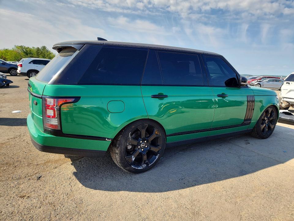 2017 Land rover RANGE ROVER VIN SALGS5FE4HA328531 COPART salvage auction — REAR END, Pa - Certificate Of Salvage, sold $3,300 on 2026-07-10 (photo 3)