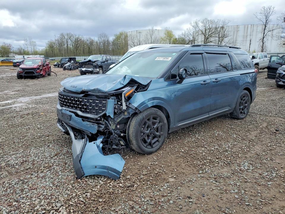 2025 Kia Carnival VIN KNDNE5K33S6492888 COPART salvage auction — FRONT END, Ga - Cert Of Title-Salvage, sold $13,600 on 2026-07-22 (photo 1)
