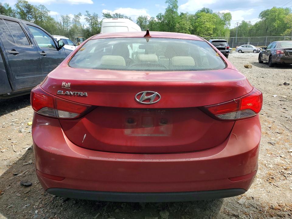 2015 Hyundai Elantra VIN KMHDH4AE0FU300419 COPART salvage auction — FRONT END, Md - Cert Of Salvage > 75% Damage, sold $800 on 2026-07-07 (photo 6)