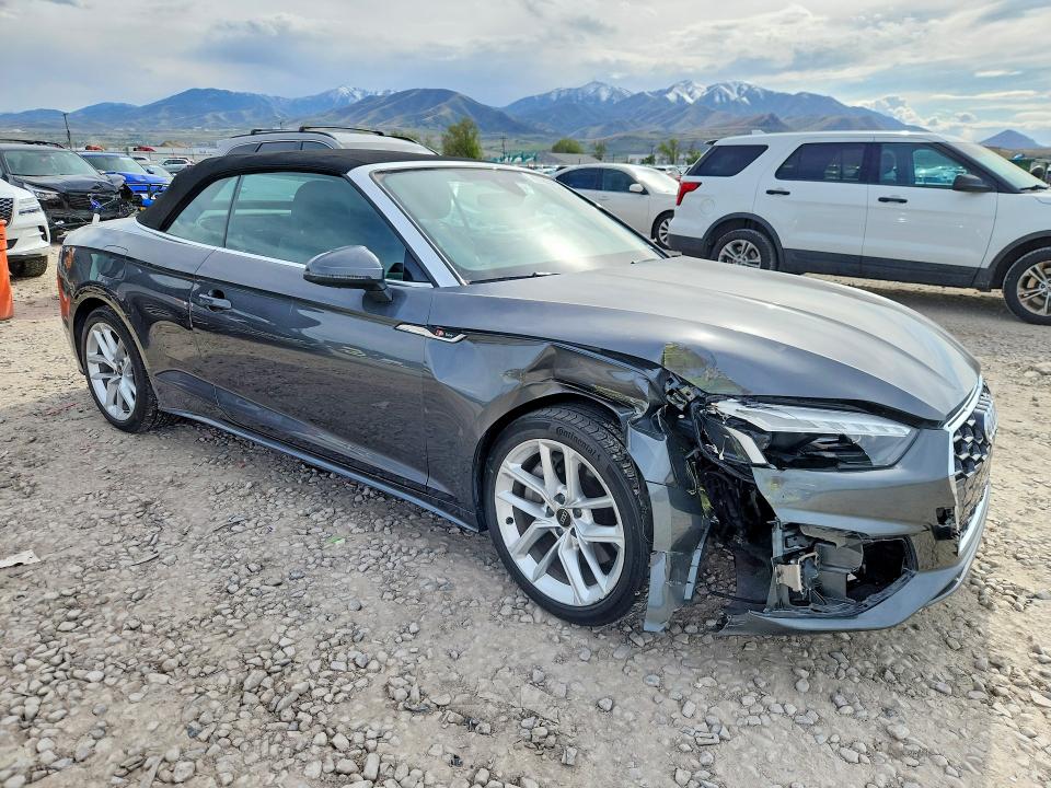 2023 Audi A5 VIN WAU4AGF53PN008789 COPART salvage auction — FRONT END, Ut - Salvage Certificate, sold $8,800 on 2026-07-21 (photo 4)