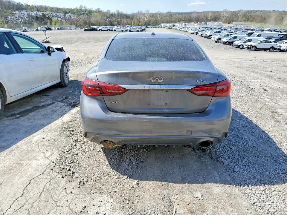 2019 Infiniti Q50 VIN JN1EV7AR6KM554087 COPART salvage auction — FRONT END, Pa - Certificate Of Salvage, sold $3,550 on 2026-07-10 (photo 6)