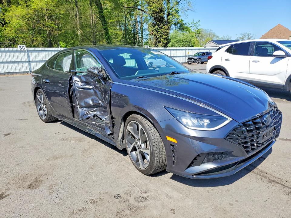 2021 Hyundai Sonata VIN 5NPEJ4J2XMH090549 COPART salvage auction — SIDE, Nj - Cert Of Title-Salvage, sold $5,600 on 2026-07-28 (photo 4)