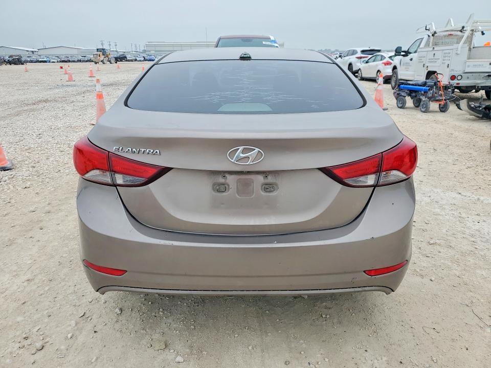 2016 Hyundai Elantra VIN 5NPDH4AE7GH786422 COPART salvage auction — UNDERCARRIAGE, Mt - Certificate Of Title, sold $800 on 2026-07-06 (photo 6)