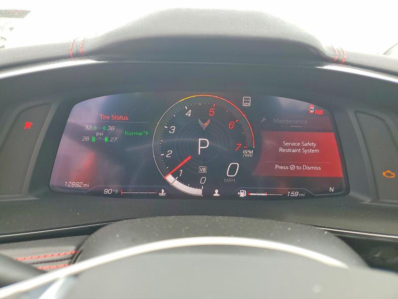 2021 Chevrolet Corvette VIN 1G1YA3D41M5119983 COPART salvage auction — FRONT END, FL - CERT OF TITLE SLVG REBUILDABLE, sold $34,750 on 2026-07-02 (photo 9)