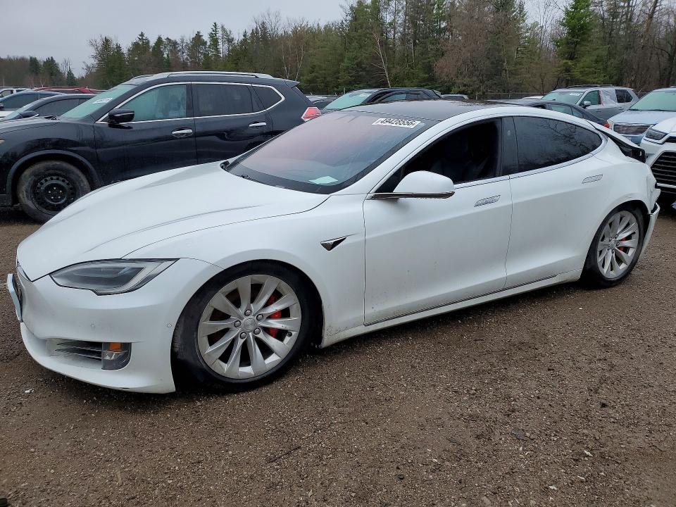 2019 Tesla Model s VIN 5YJSA1E49KF334975 COPART salvage auction — REAR END, On - Permit Salvage, sold $9,600 on 2026-07-14 (photo 1)