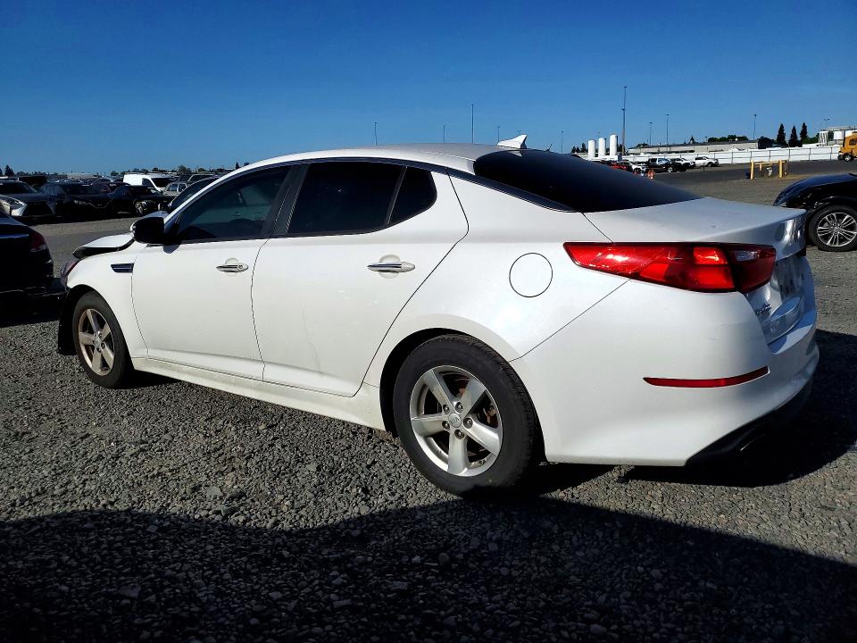 2015 Kia Optima VIN KNAGM4A78F5596148 COPART salvage auction — FRONT END, Ca - Salvage Certificate, sold $350 on 2026-07-09 (photo 2)