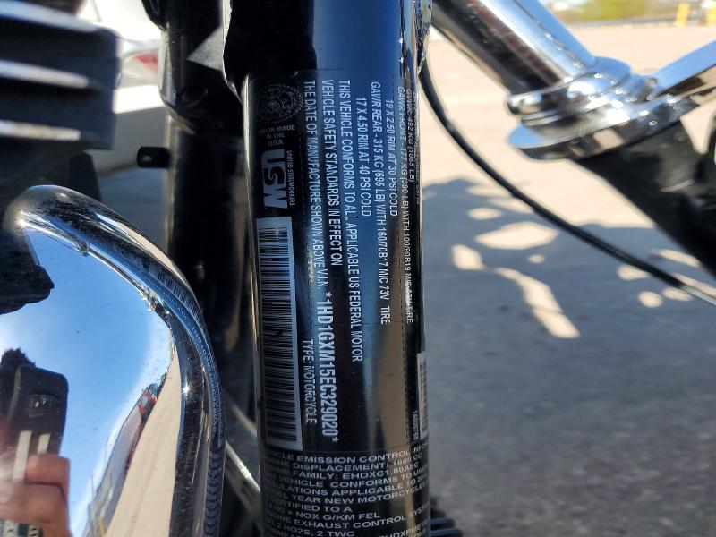 2014 Harley-davidson Street bob VIN 1HD1GXM15EC329020 COPART salvage auction — SIDE, Wv - Salvage Certificate, sold $1,000 on 2026-07-30 (photo 9)