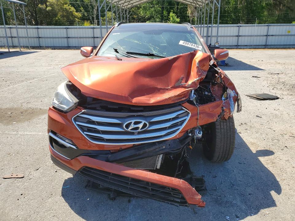 2017 Hyundai Santa fe VIN 5XYZU3LB4HG498493 COPART salvage auction — FRONT END, Ga - Cert Of Title-Salvage, sold $2,200 on 2026-07-13 (photo 5)