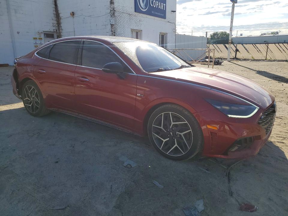 2023 Hyundai Sonata VIN KMHL14JC4PA336731 COPART salvage auction — REAR END, Id - Salvage Certificate Of Title, sold $6,100 on 2026-07-14 (photo 4)
