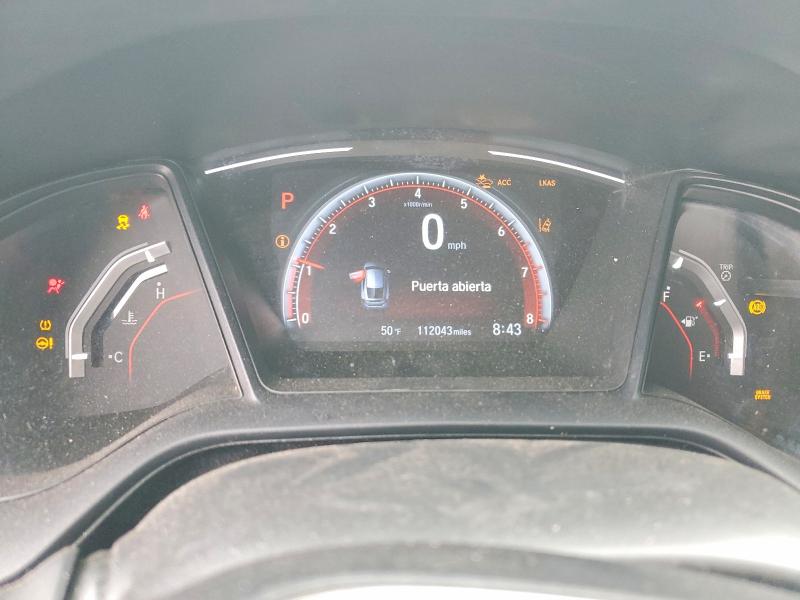 2021 Honda Civic VIN SHHFK7H44MU216170 COPART salvage auction — FRONT END, CA - SALVAGE CERTIFICATE, sold $100 on 2026-08-21 (photo 9)