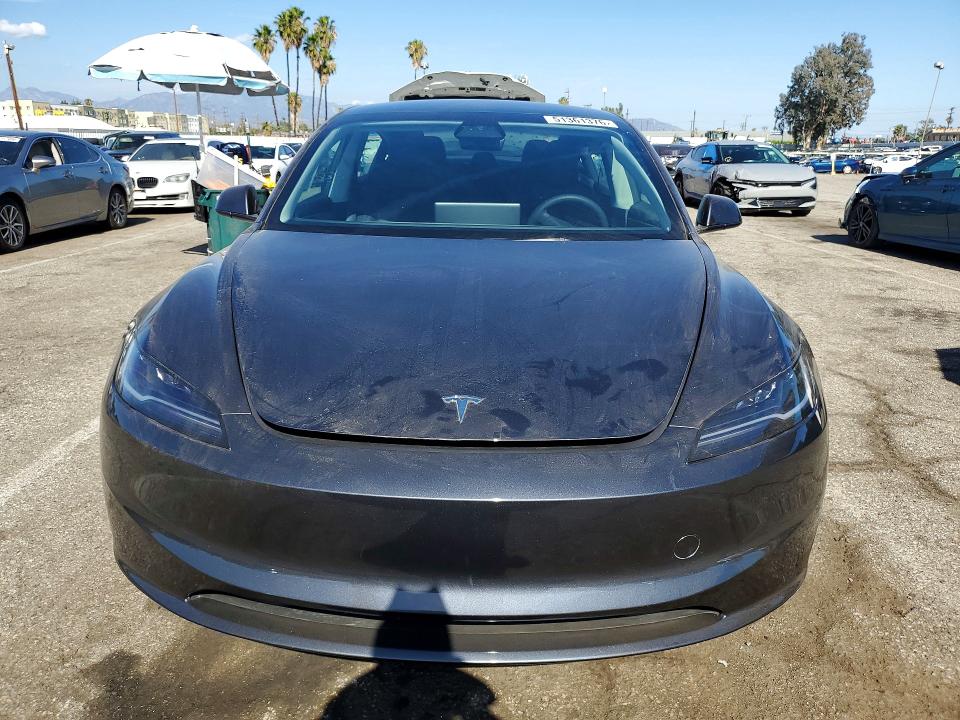 2025 Tesla Model 3 VIN 5YJ3E1EA9SF983285 COPART salvage auction — REAR END, Ca - Salvage Certificate, sold $11,000 on 2026-07-10 (photo 5)