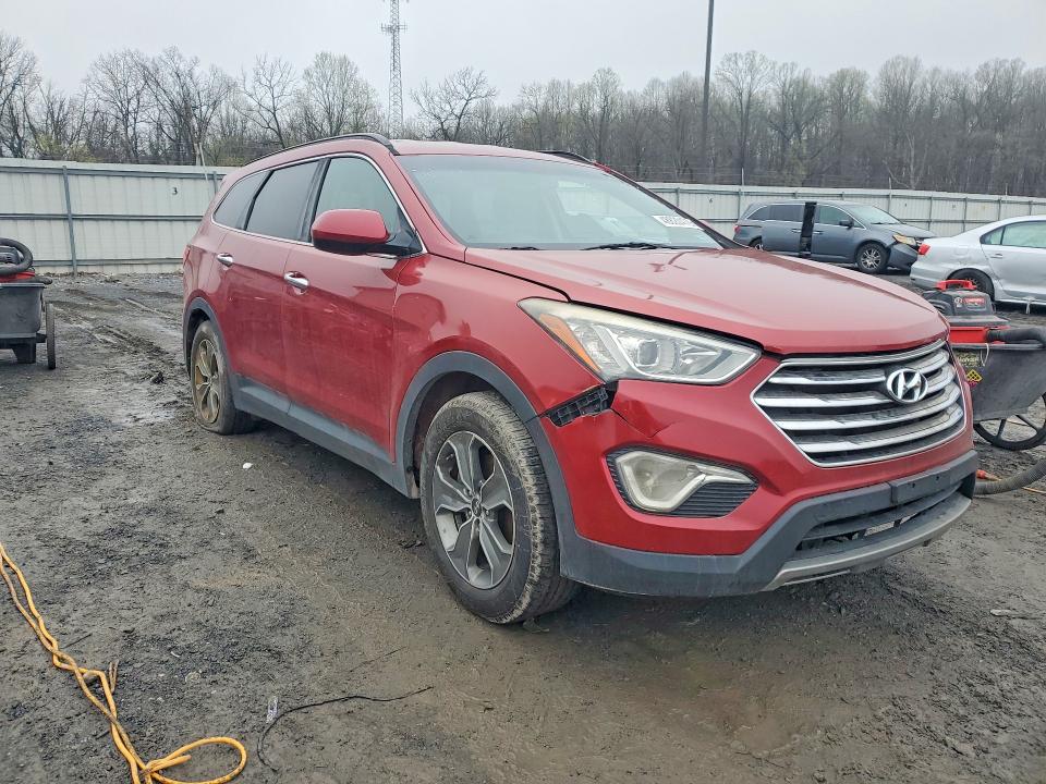 2015 Hyundai Santa fe VIN KM8SM4HFXFU089005 COPART salvage auction — FRONT END, Pa - Cert Of Title, sold $1,750 on 2026-07-09 (photo 4)