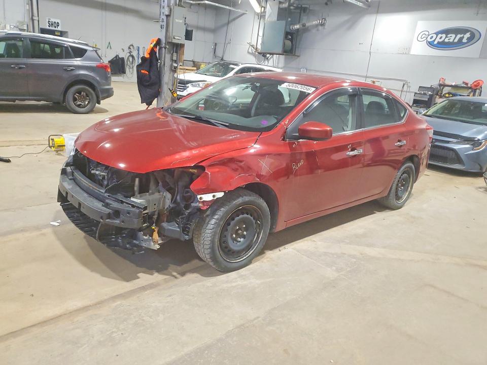 2015 Nissan Sentra VIN 3N1AB7AP4FL665050 COPART salvage auction — FRONT END, NB - SALVAGE TITLE, sold $625 on 2026-07-02 (photo 1)