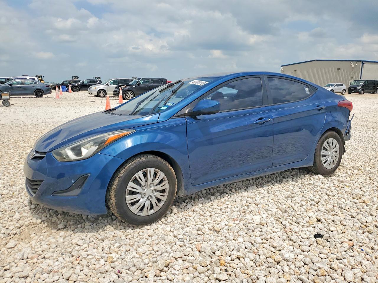 2016 Hyundai Elantra VIN KMHDH4AE0GU644916 COPART salvage auction — Side, TX - SALVAGE VEHICLE TITLE (P), sold $600 on 2026-07-09 (photo 1)
