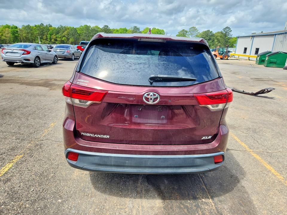 2019 Toyota Highlander VIN 5TDKZRFH5KS352071 COPART salvage auction — FRONT END, Al - Cert Of Title-Salvage Title, sold $4,300 on 2026-07-06 (photo 6)
