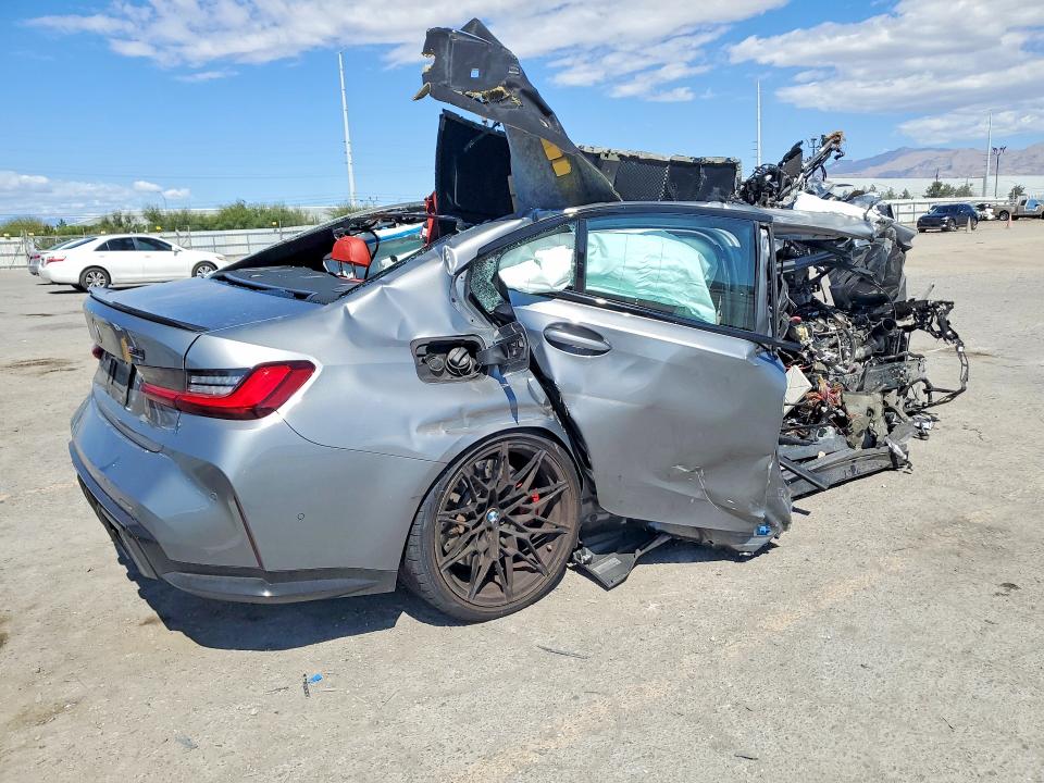 2023 BMW M3 VIN WBS33AY00PFR31676 COPART salvage auction — ALL OVER, Nv - Salvage Title, sold $9,300 on 2026-07-02 (photo 3)