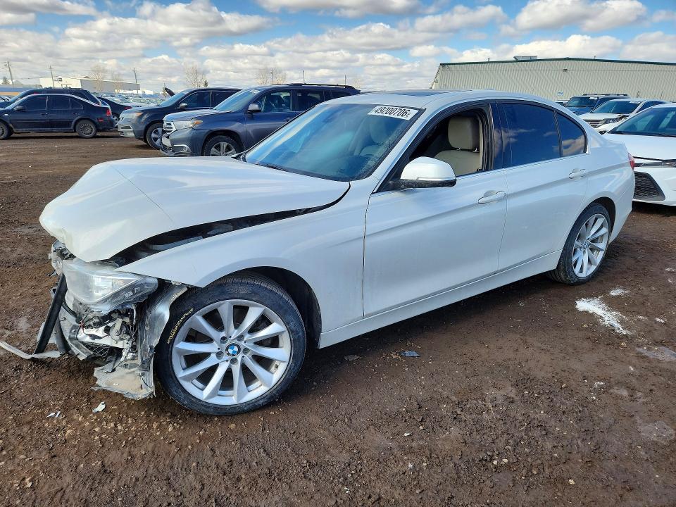 2014 BMW 3 series VIN WBA3B3C56EJ979179 COPART salvage auction — FRONT END, AB - BOS - SALVAGE, sold $275 on 2026-07-28 (photo 1)