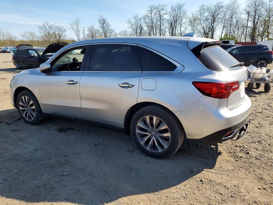2015 Acura Mdx VIN 5FRYD4H66FB005252 COPART salvage auction — REAR END, Md - Cert Of Salvage > 75% Damage, sold $2,650 on 2026-07-02 (photo 2)