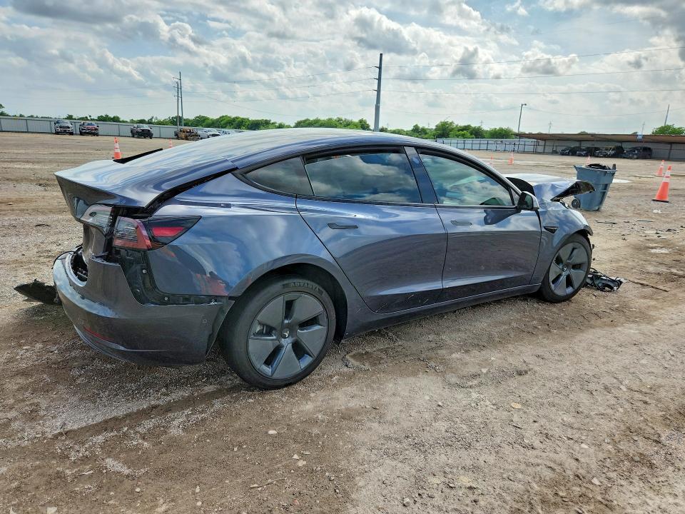 2022 Tesla Model 3 VIN 5YJ3E1EB2NF269656 COPART salvage auction — FRONT END, Tx - Salvage Vehicle Title, sold $30 on 2026-07-29 (photo 3)