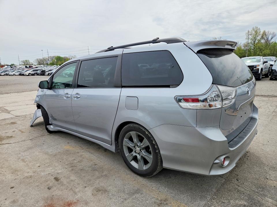 2014 Toyota Sienna VIN 5TDXK3DC6ES502773 COPART salvage auction — FRONT END, Wv - Salvage Certificate, sold $2,200 on 2026-07-13 (photo 2)